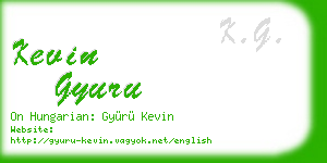 kevin gyuru business card