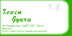 kevin gyuru business card